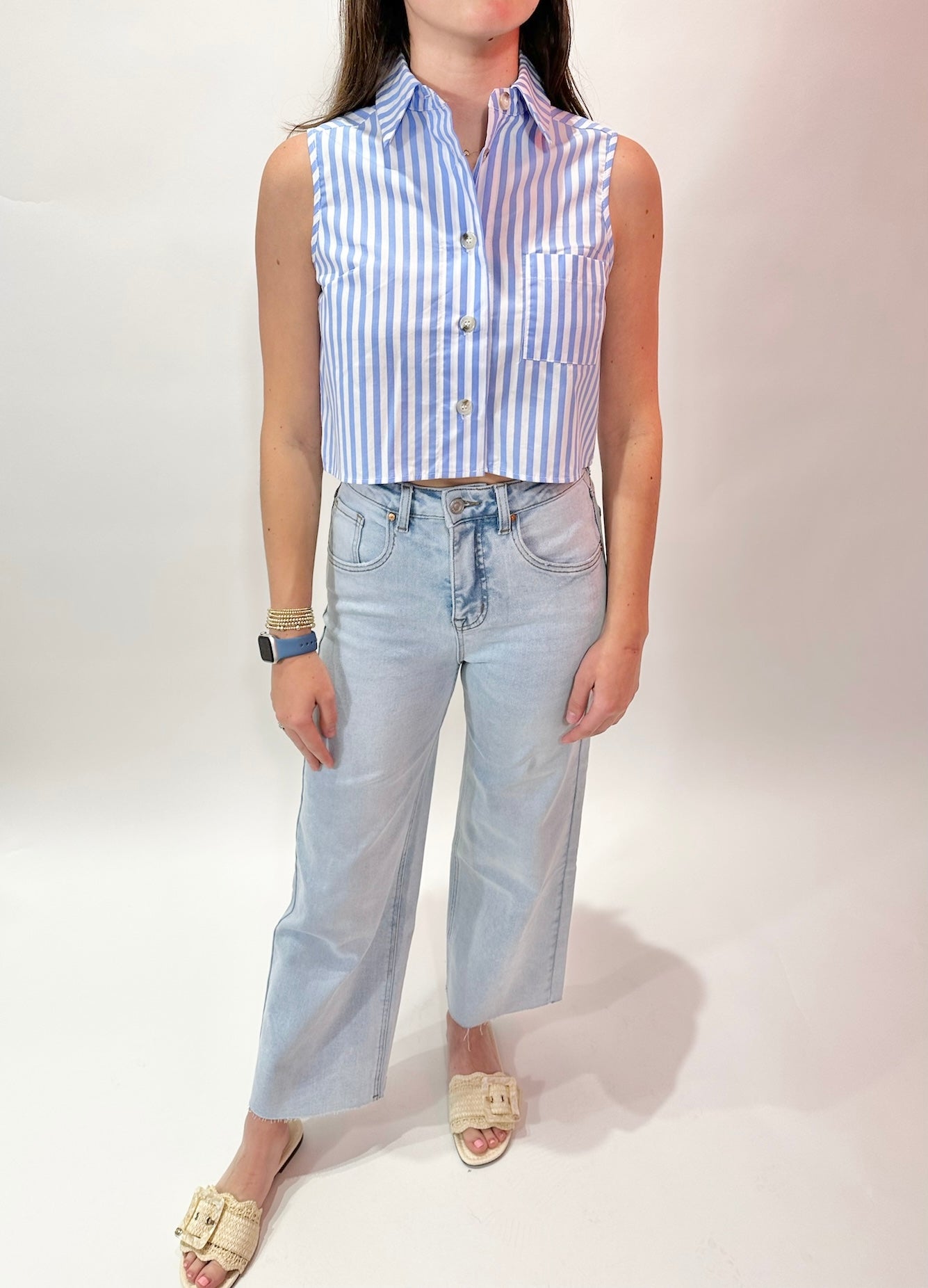 Mid Rise Straight Jeans LT. Blue