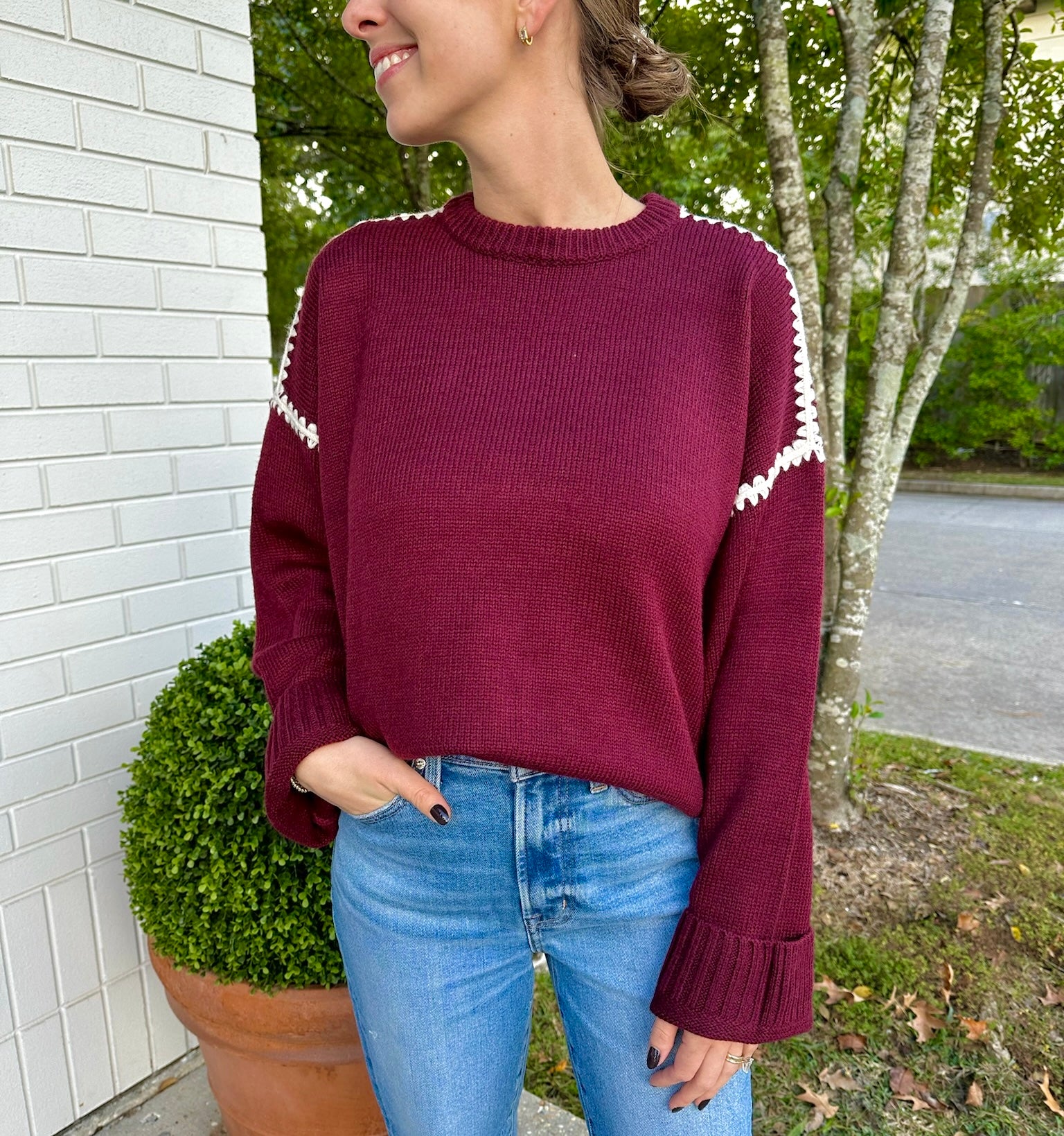 Maggie Whipstitch Sweater