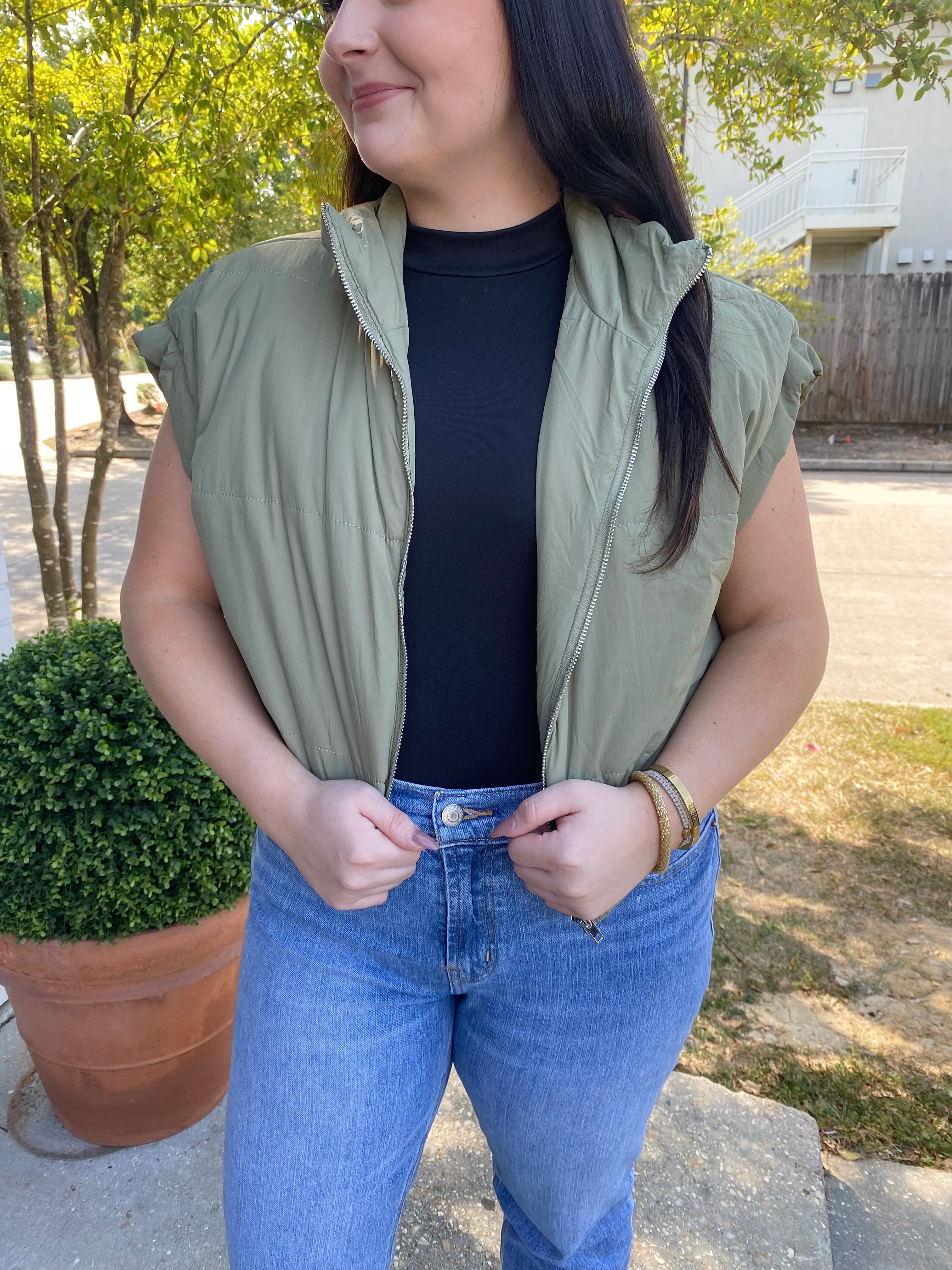 Jemma Puffer Vest Olive