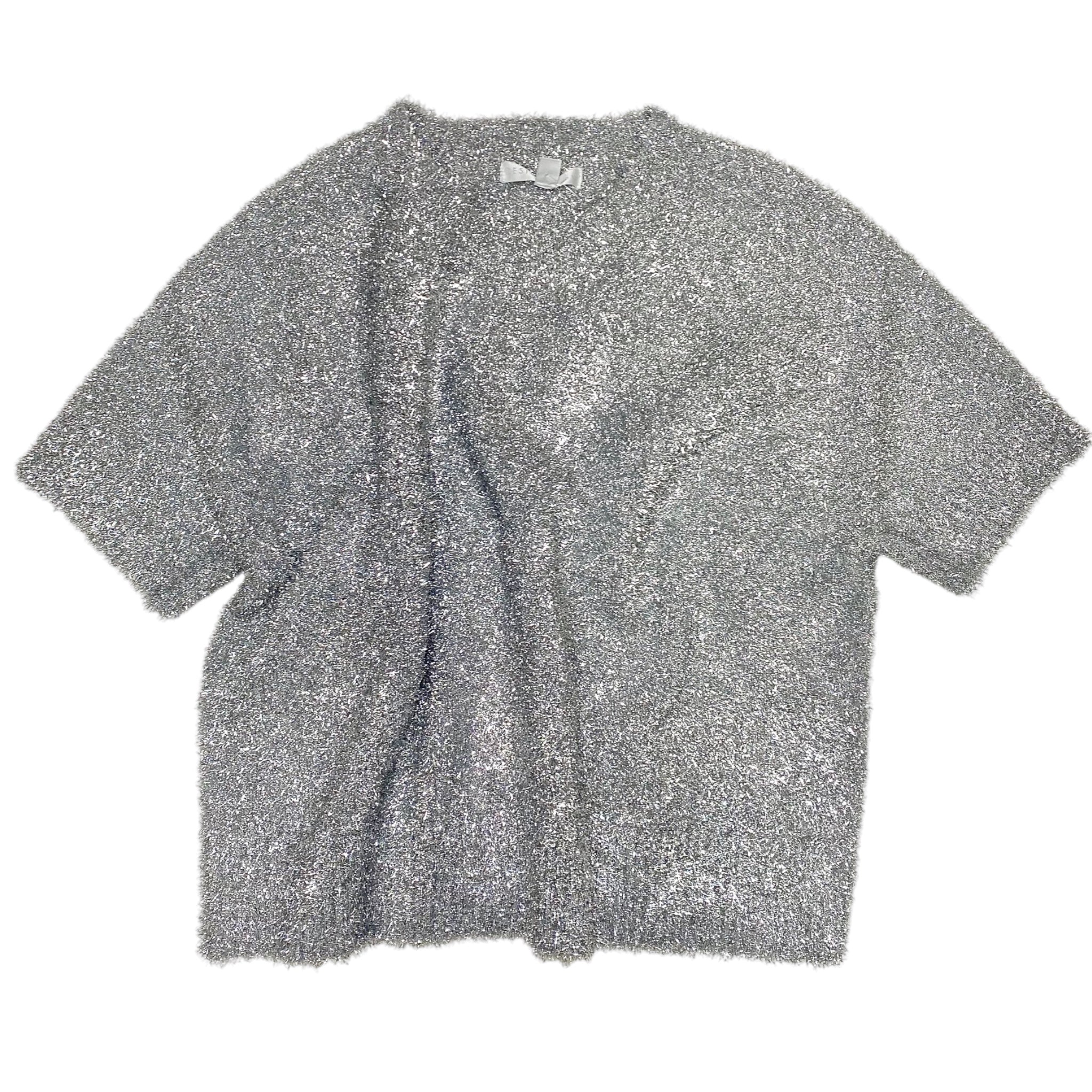 Eyelash Sparkle Sweater Silver