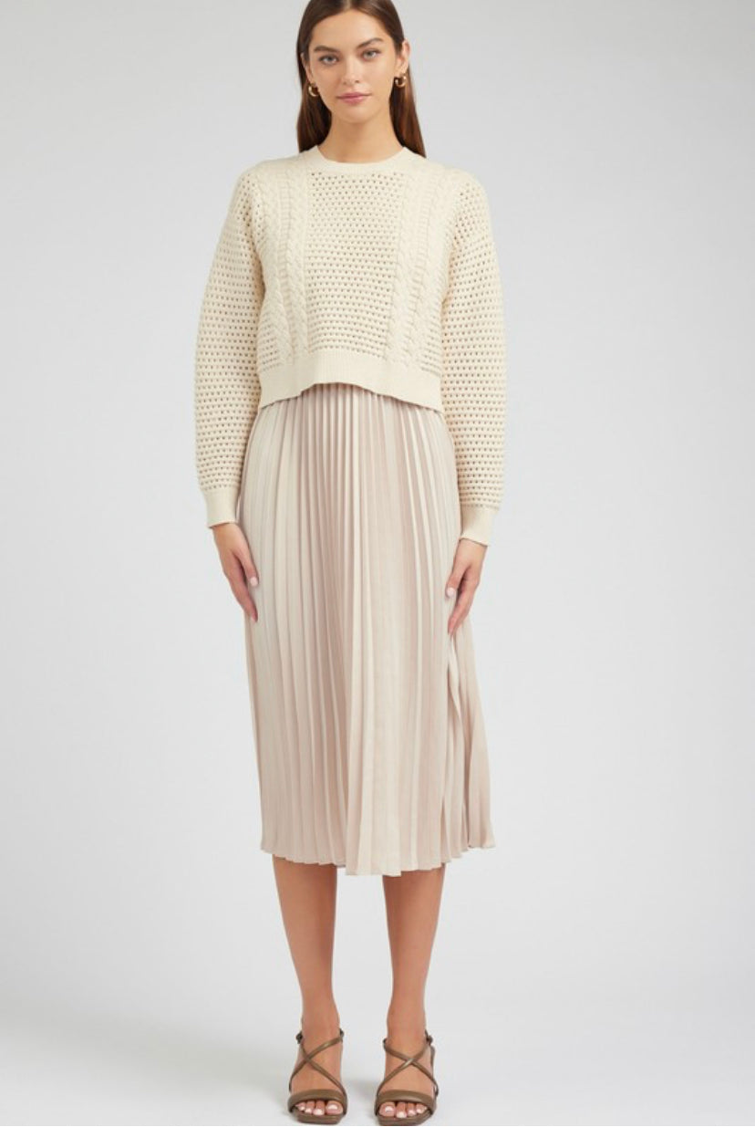 Tracy Layered Dress Champagne