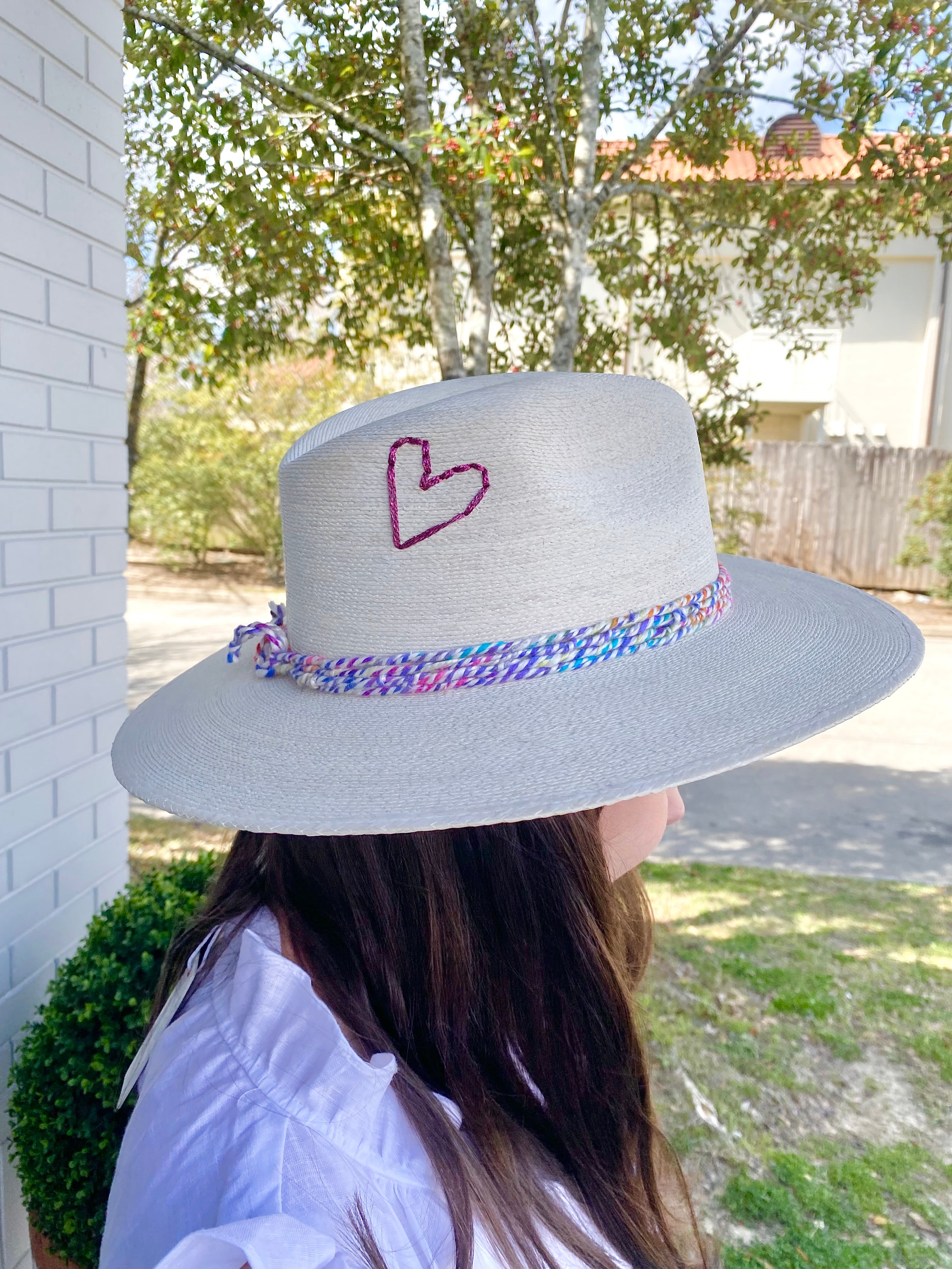 Palm Hat - Asymmetrical Heart
