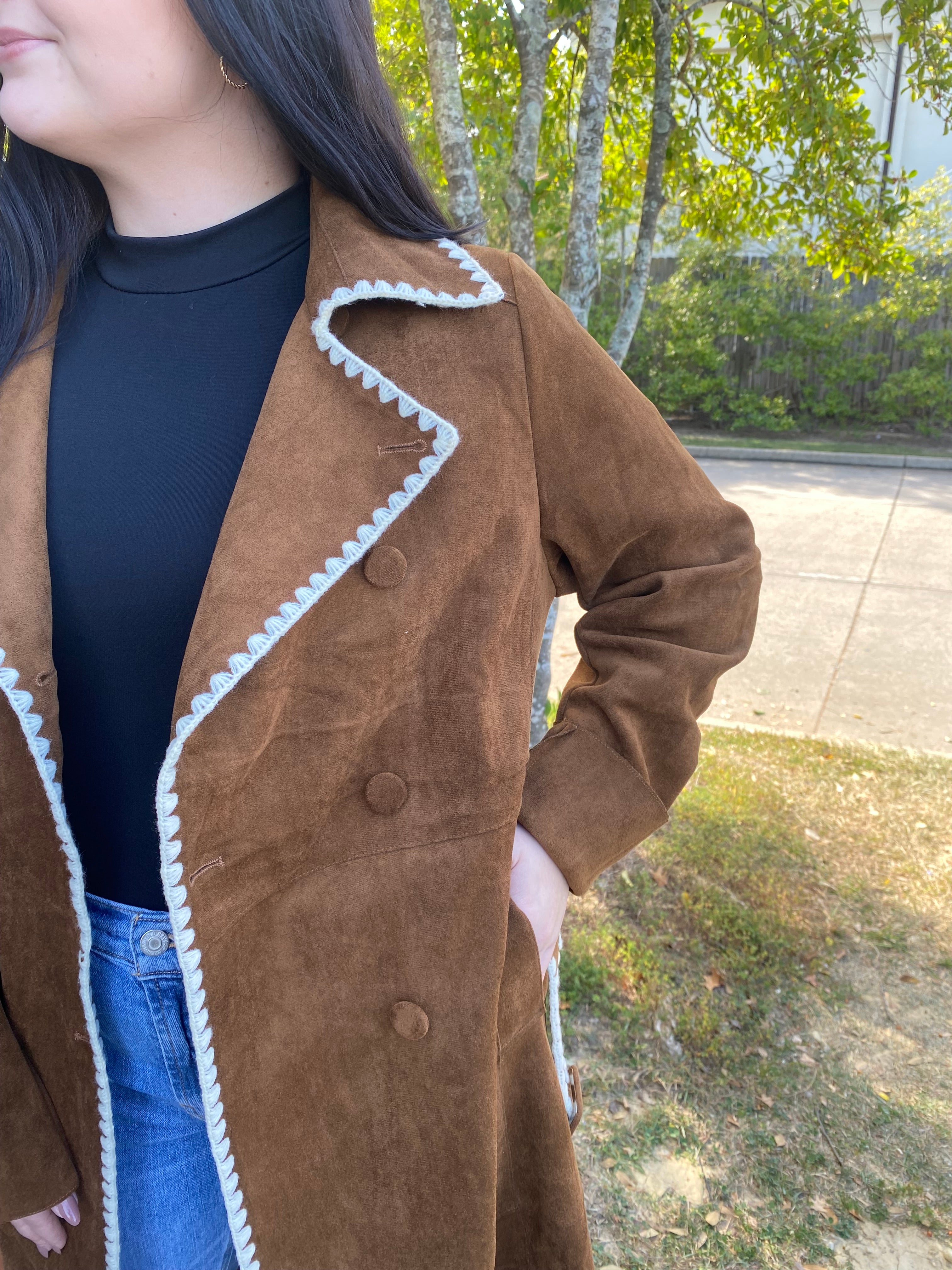 Double Buttoned Trench Coat Brown