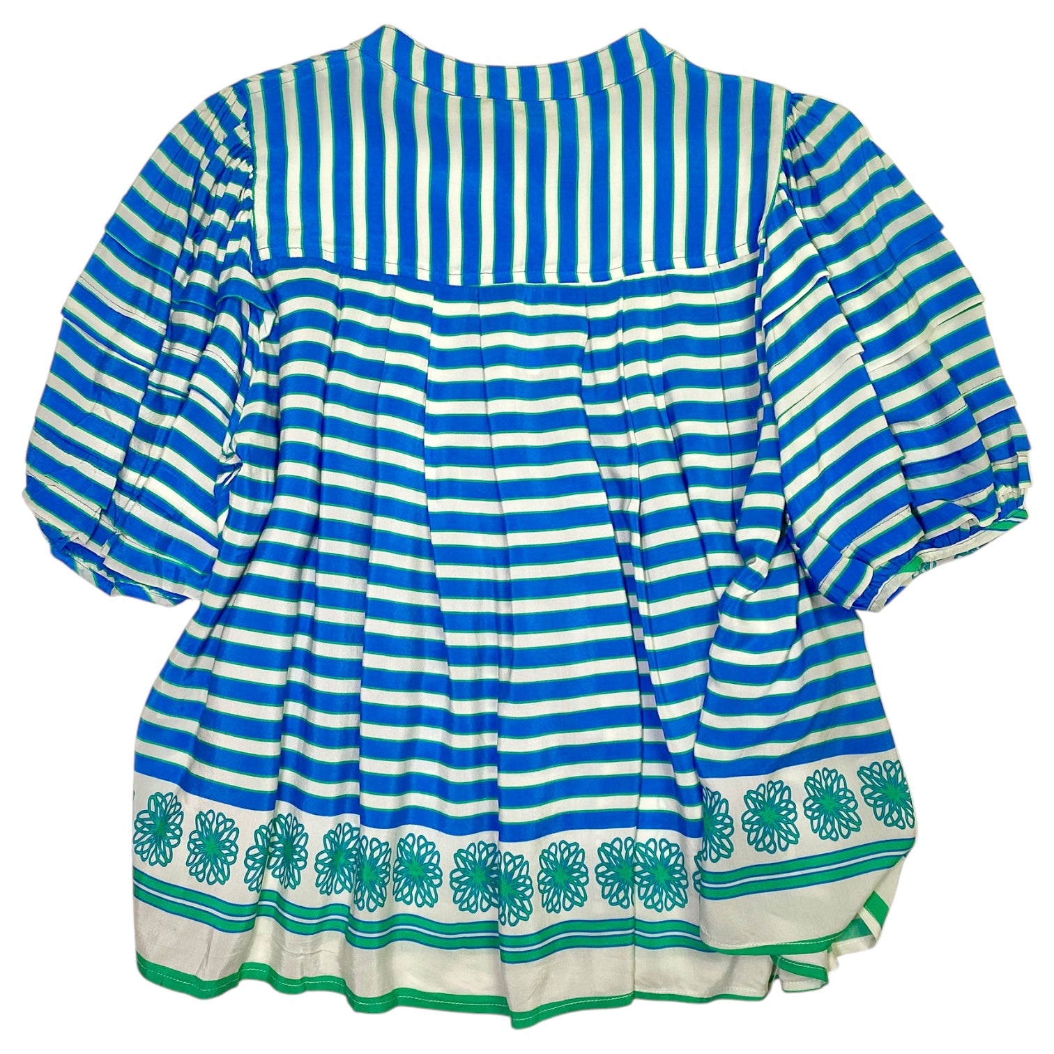 Nikki Top Cream Blue