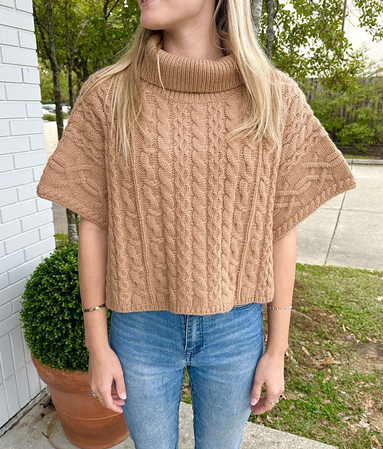 Twisted Thread Sweater Camel