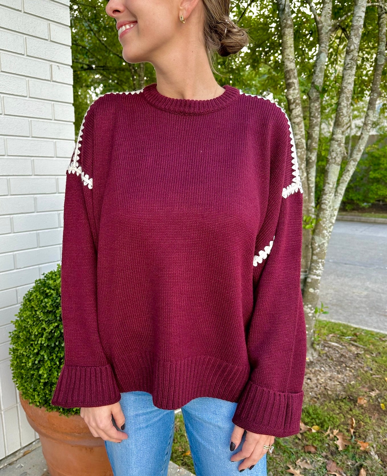 Maggie Whipstitch Sweater