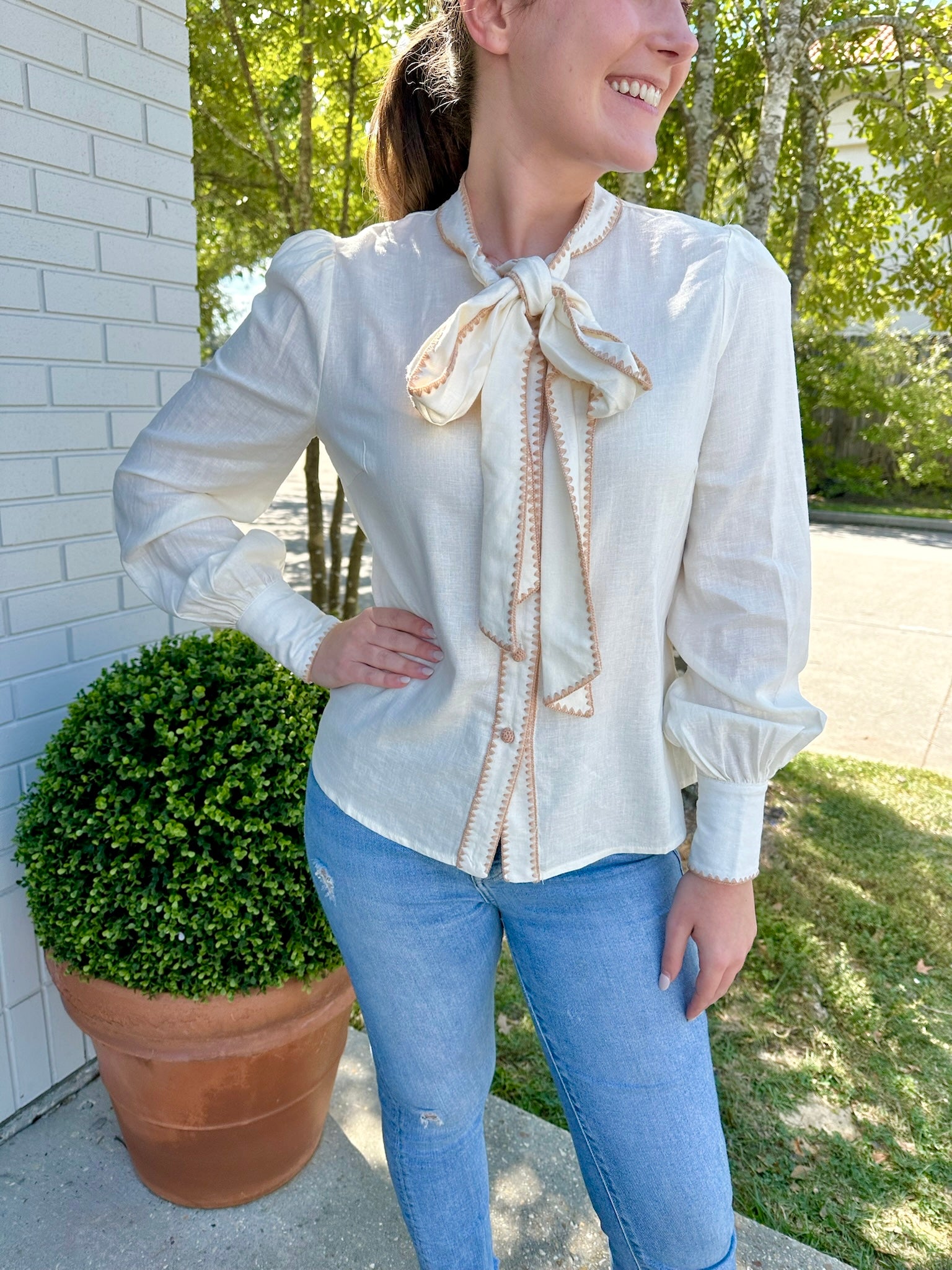 Carmen Tie Blouse