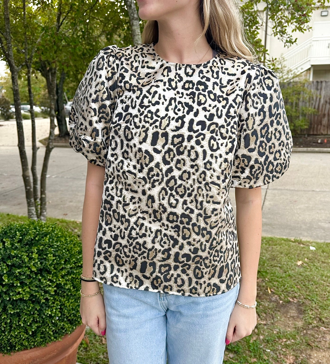 Bubble Animal Print Top