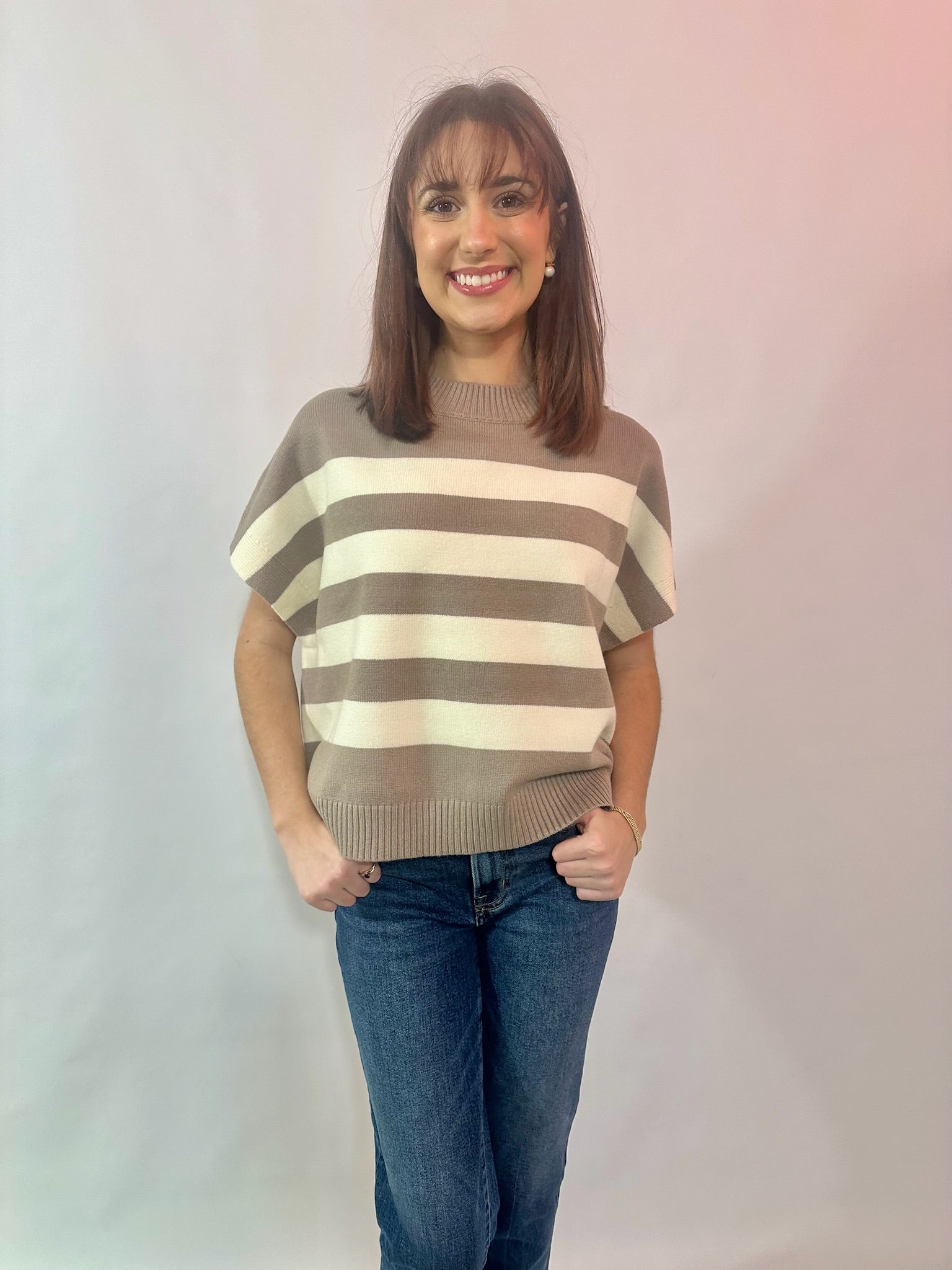 Ruth Stripe Sweater Sand