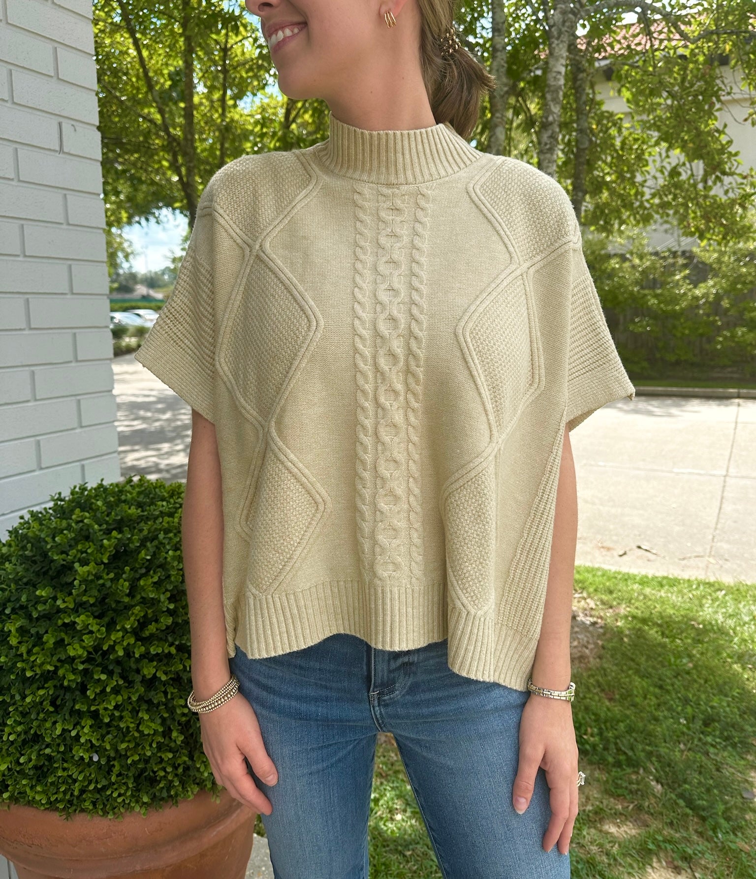 Renee Mock Neck Sweater Oatmeal