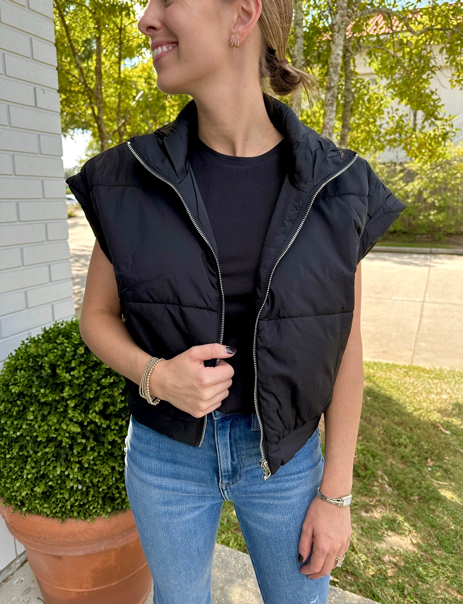 Jemma Puffer Vest Black