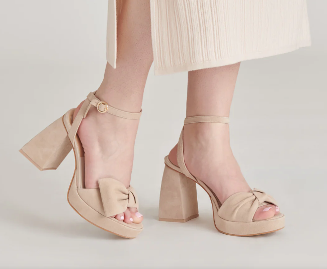 Pacie Bow Heel Camel