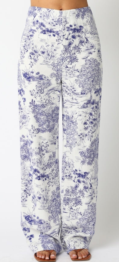 Rivi Pants White/Blue