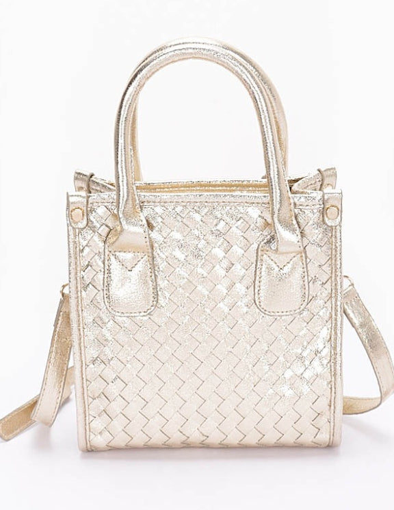 Metallic Braided Tote