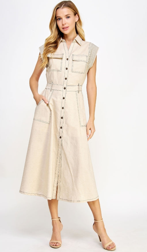 SLVLS Midi Dress LT. Taupe