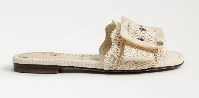Bambi Buckle Sandal Linen