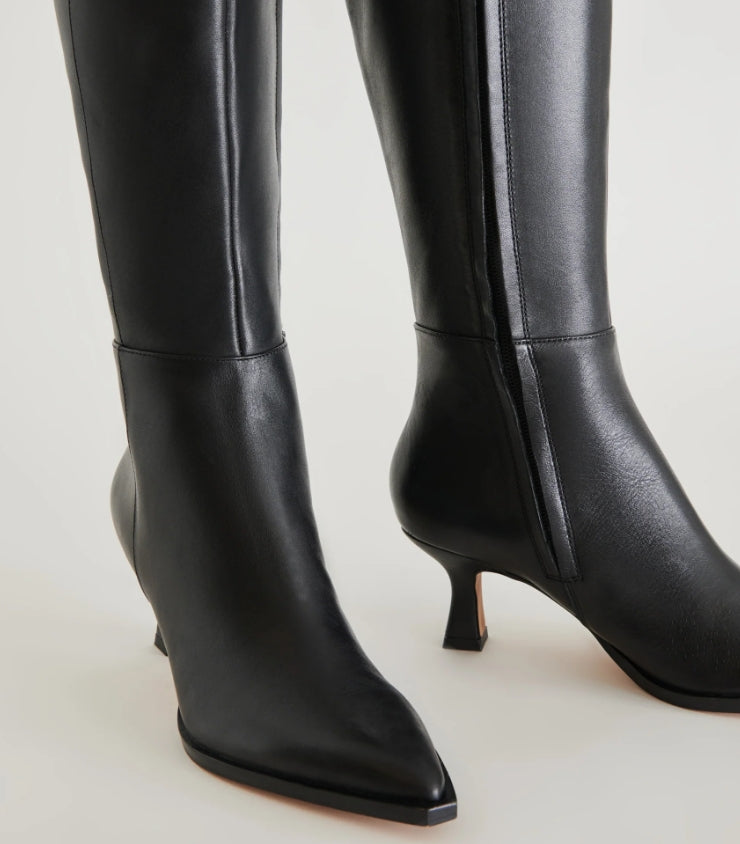 Auggie Leather Boot Black